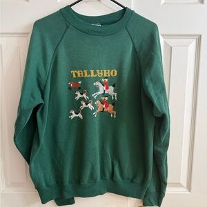 Vintage Tallyho Sweatshirt with Horse Design